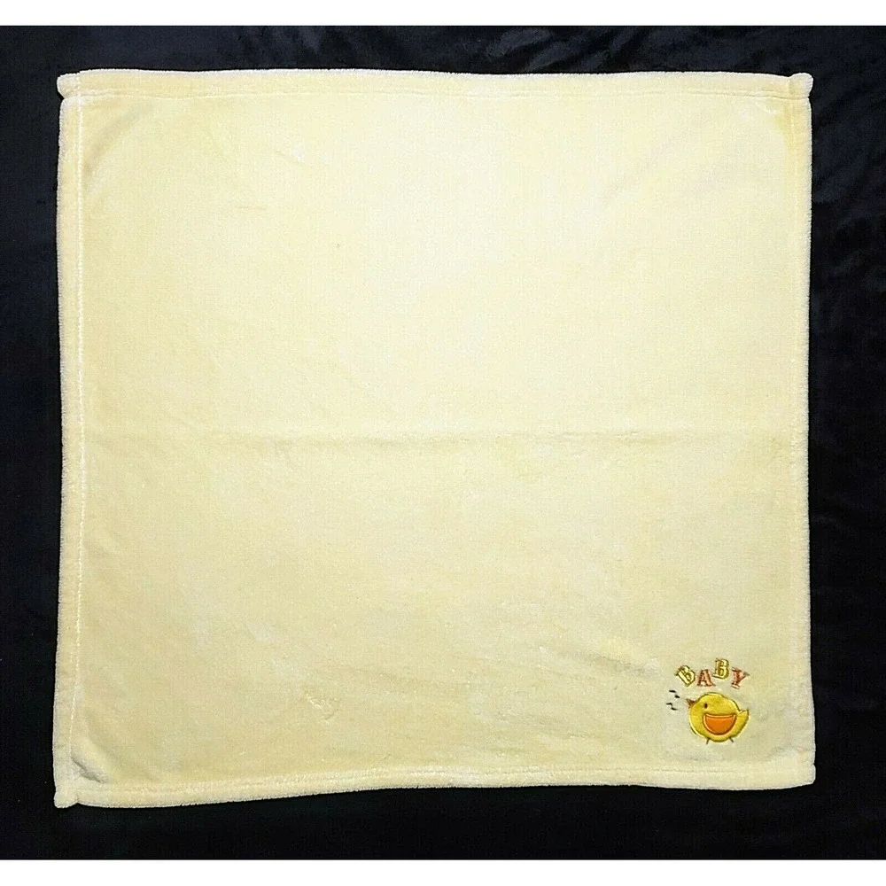 BUSTER BROWN Yellow Fleece DUCK Baby Blanket Security 30x32 Unisex Soft EUC
